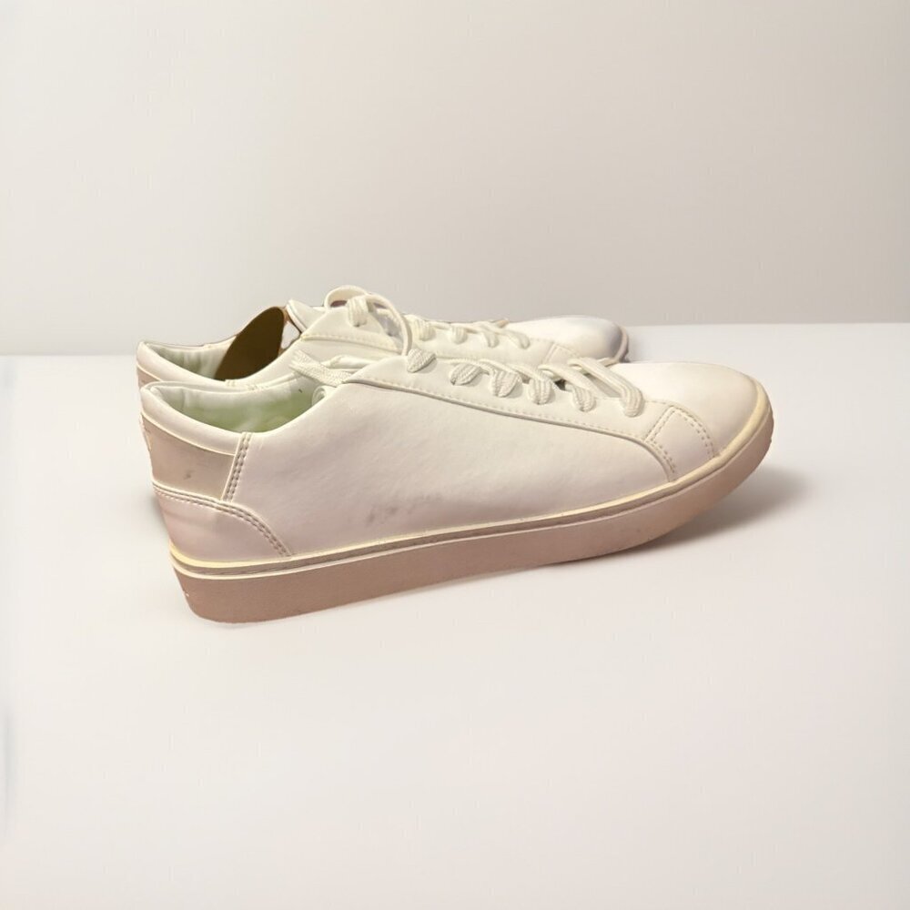 Thousand Fell Lace Up Vegan Leather Sneakers, Women's 7.5 White Cream - Picture 2 of 6